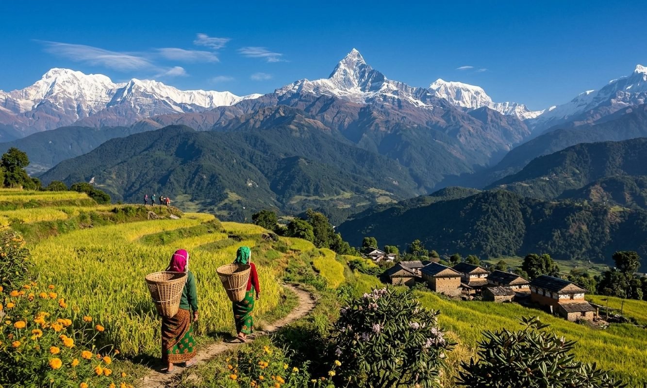 Best places to visit in Nepal during October with clear Himalayan mountain views