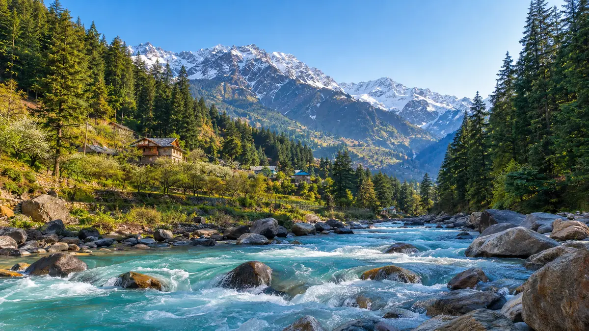 The Beas river, deodar forests and snow peaks of Manali – Manali travel guide
