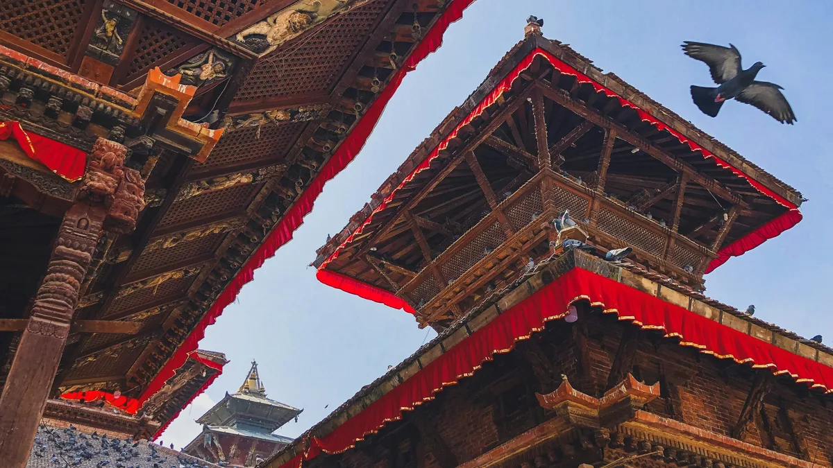 Pagoda temples in Kathmandu Durbar Square, one of the top Nepal tourist places