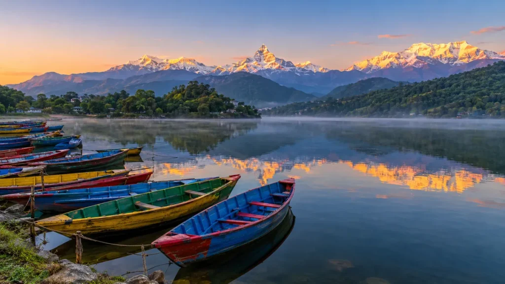 Phewa Lake and Machhapuchhre at sunrise – Pokhara travel guide