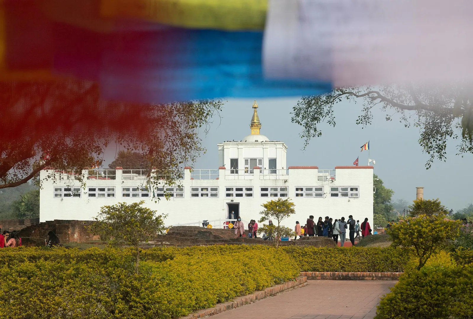 The Maya Devi Temple and gardens at Lumbini, birthplace of the Buddha